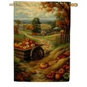 America Forever Fall Welcome Pumpkin Patch House Flag 28 x 40 inch Double Sided Large Fall Flags for Yard, Outside, Farmhouse Autumn Harvest Flag for Thanksgiving Outdoor Decors