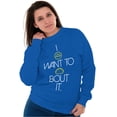 thumbnail image 3 of I Donut Want to Taco Bout it Food Pun Sweatshirt for Men or Women Brisco Brands S, 3 of 6