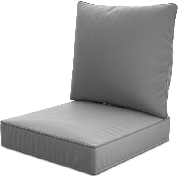 24 x 24 x 6 Inch Outdoor Deep Seat Cushions Set Waterproof Fade Resistant Non Slip Patio Furniture Replacement Cushions