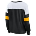 thumbnail image 3 of Women's Fanatics Black Pittsburgh Penguins Take the Shot Long Sleeve Lace-Up V-Neck T-Shirt, 3 of 3