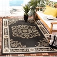 thumbnail image 2 of Safavieh Courtyard Cynthia Oriental Indoor/Outdoor Area Rug, Black/Sand, 6'7" x 6'7" Square, 2 of 10