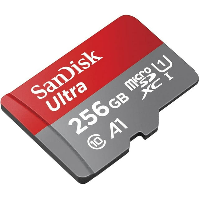 Tarjeta de memoria SanDisk 256GB Ultra MicroSDXC UHS-I con adaptador - 100MB/s, C10, U1, Full HD, A1, Tarjeta Micro SD - SDSQUAR-256G-GN6MA, Negro
