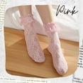 thumbnail image 5 of Cherisia 5 Pairs Women Ruffle Ankle Socks Trim Lace Frilled Dress Socks Set, Princess Fashion Cute Anklet, 5 of 7