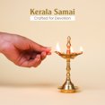 thumbnail image 5 of Shubhkart Solid Brass Oil Lamp Kerla Samai for Home Puja, Small, 5 of 5