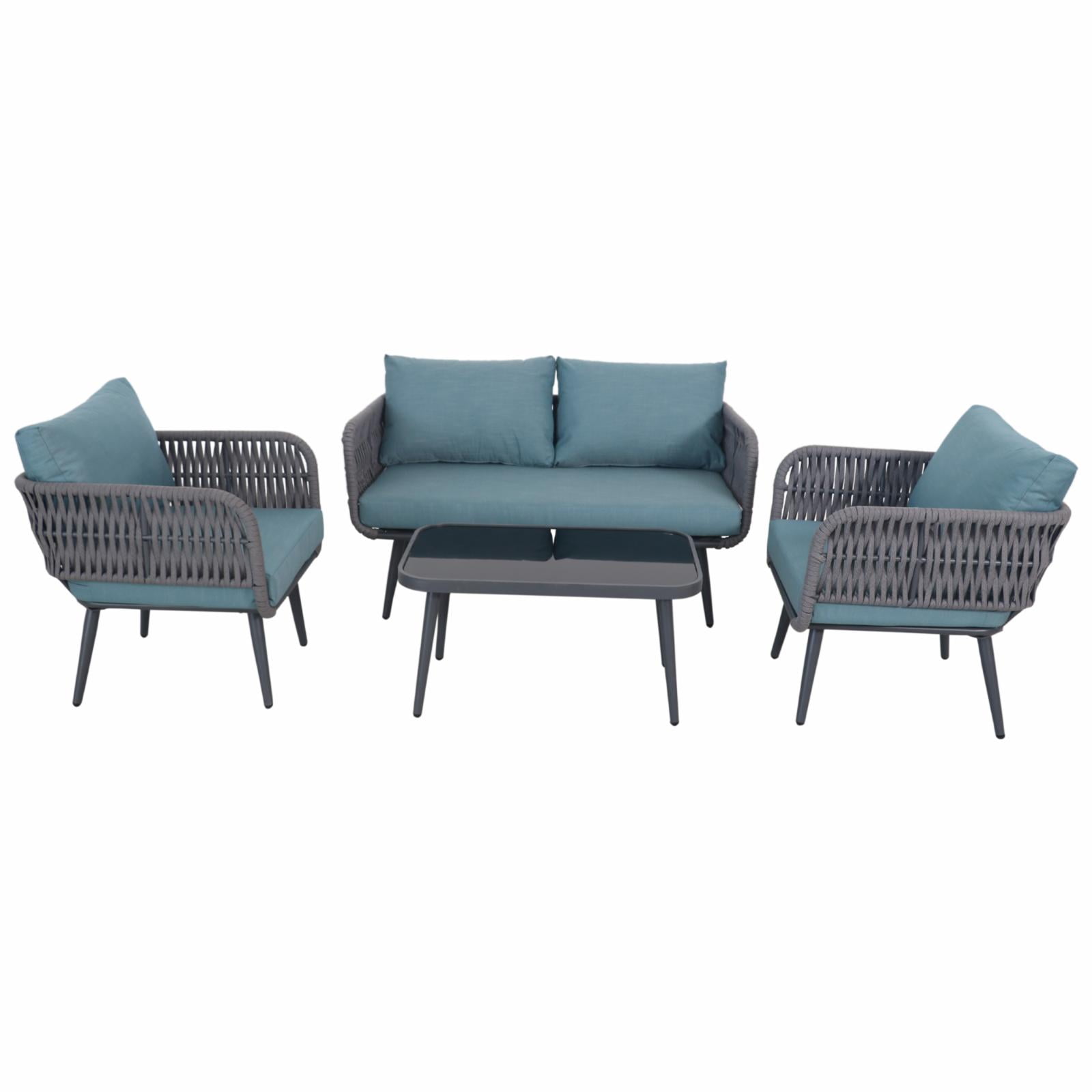 Northlight 4-Piece Caicos Outdoor Patio with Cushions Conversation Set