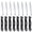 Serrated Steak Knife, variant on MYVIT Steak Knives Set 6 Piece Serrated Meat Cutting Dinner Knife Dishwasher Safe Stainless Steel Black Kitchen Knife Cooking Tool