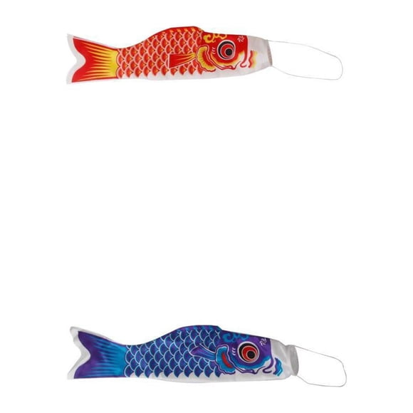 2 piezas japonés manga bandera Koi pez pez viento Streamer 150 cm / 59,05 pulgadas