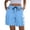 Blue, variant on Women’s High-Rise Drawstring Bermuda Cargo Shorts With Button Flap Pockets For Urban Day Trips And Rural Farm Supply Runs Green XXL