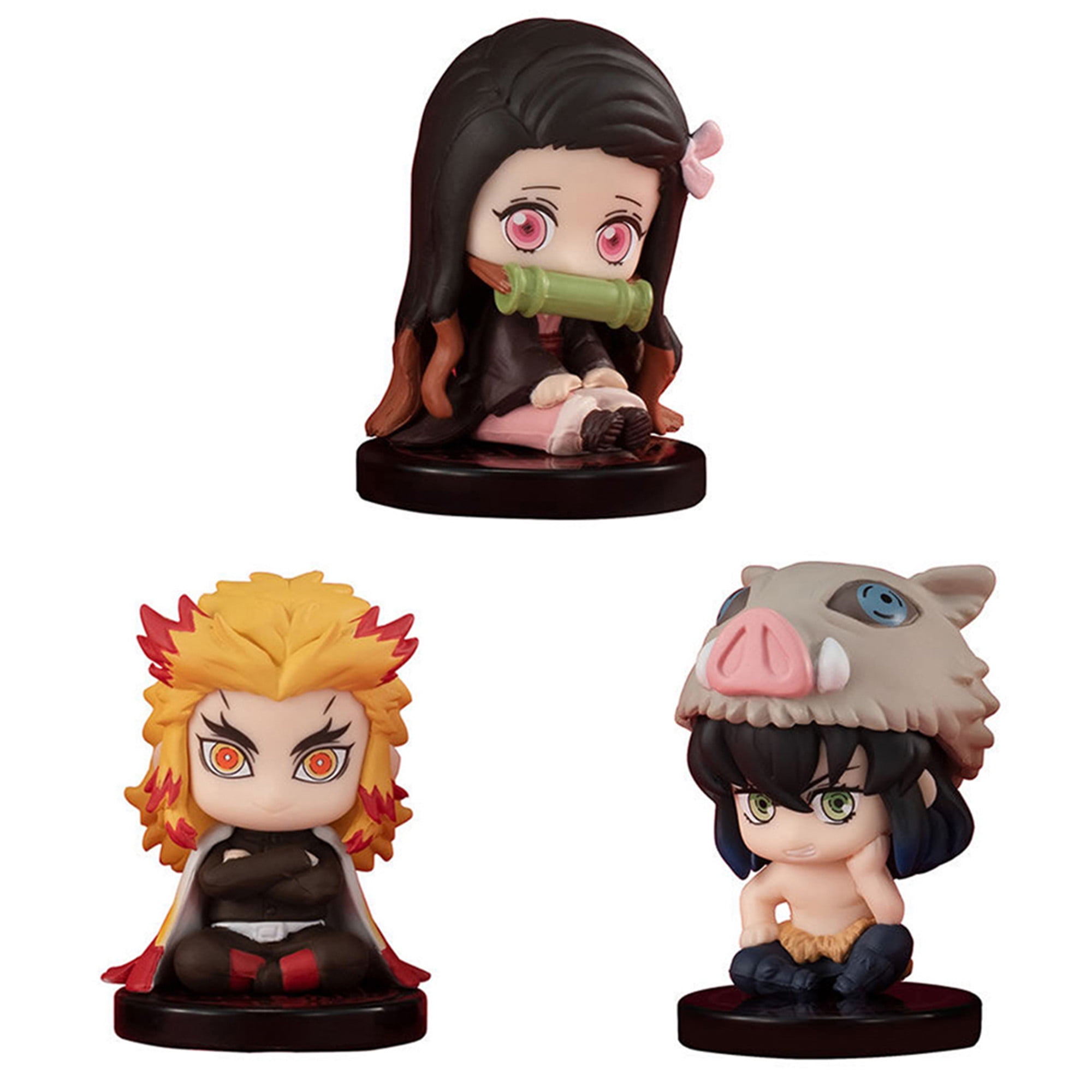 Demon Slayer Kimetsu No Yaiba Anime Collectible Action Figures Kamado  Tanjirou, Kamado Nezuko, Agatsuma Zenitsu, Kochou Shinobu, Kanroji Mitsuri