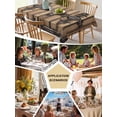 thumbnail image 6 of Farmhouse Brown Tablecloth Square Table Cloth 54x54, Waterproof Tablecloth Outdoor Table Cloth, Rustic Wooden Historical Barn Door Plank Washable Table Cover for Kitchen Dinning Party, 6 of 8