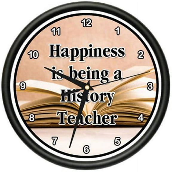 SignMission CL-History Teacher History Teacher Wall Clock School Class Past Gift