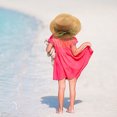 thumbnail image 5 of Sombrero de paja de ratán para niños con circunferencia de 52-54 cm, sombrero de verano, parasol para exteriores, sombrero de playa, protector solar, sombrero de copa plana, sombrero para, 5 of 5