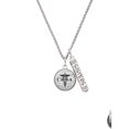 thumbnail image 2 of Delight Jewelry Silvertone Domed Black CRNA Silvertone Sisters Best Friends Forever Bar Charm Necklace, 23", 2 of 4