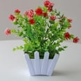 thumbnail image 2 of MOQIN Fake Plants Small, Artificial Potted Flowers Mini Artificial Plants with Flowers for Home Office Bedroom Decor Indoor Farmhouse Tabletop Decor, 2 of 3