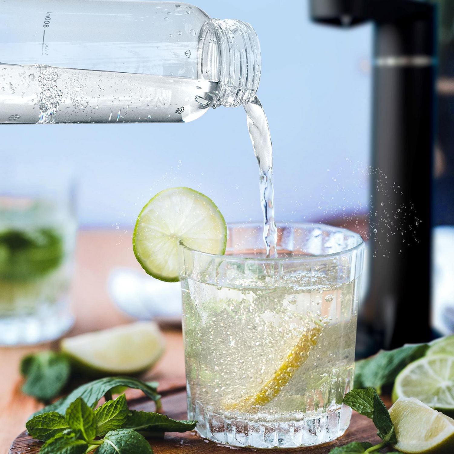 Machine à soda Ultima Cosa Presto Frizzante - Noir Machine à soda noir