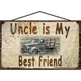 thumbnail image 1 of 5x8 Uncle is my Best Friend Sign, Vintage Style Home Décor for Uncles with Classic Old Truck, Decorative Household Family Signs from Nieces or Nephews, 1 of 1