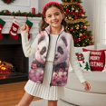 thumbnail image 3 of chaqlin Panda Vest for Girls 3-4 Casual Full Zipper Vest Coat Cherry Blossom Sleeveless Stand Collar Outerwear with Pockets Fall Winter Outfits, 3 of 6