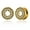 Gold, variant on Vintage Floral Design Ear Plugs Tunnels Gauges for Stretched Ears, Hypoallergenic Surgical 316L Stainless Steel Ear Expanders Body Jewelry for Men & Women (2pcs Silver, 10mm=00g)