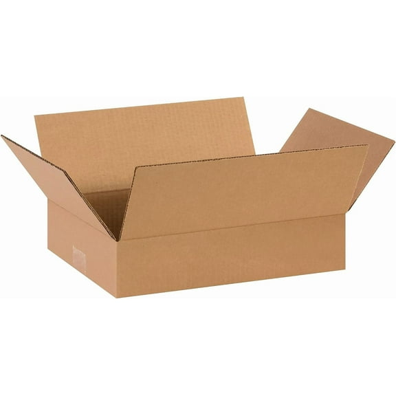 14 x 10 x 3-Inch Flat Corrugated Boxes