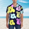 thumbnail image 4 of Floral Flower Pattern Hawaiian Shirts For Men, Summer Short-Sleeve Relaxed-Fit Button-Down Shirts Small, 4 of 9