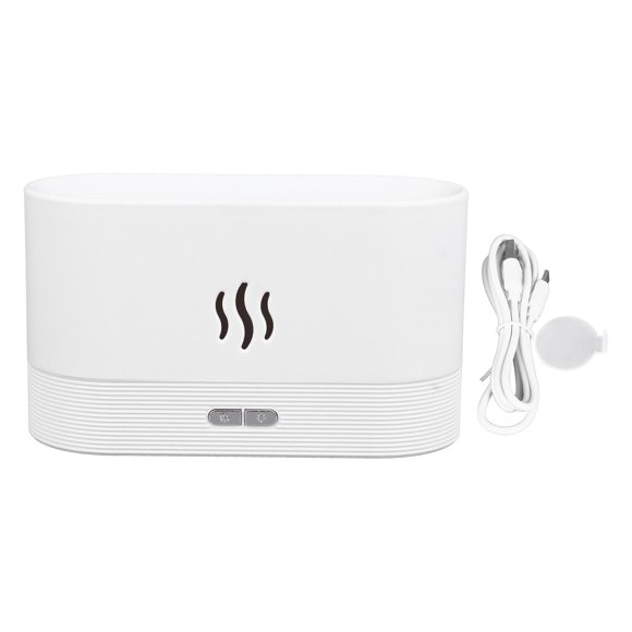 Humidificador difusor de llama de 7 colores de llama humidificador de aire de llama colorido difusor de aroma USB blanco