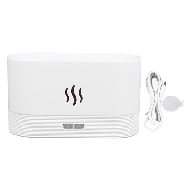 Humidificador difusor de llama de 7 colores de llama humidificador de aire de llama colorido difusor de aroma USB blanco