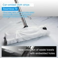 thumbnail image 2 of Shiyou - Balai en Caoutchouc pour Cheveux avec Râteau et Raclette pour Tapis, Brosse de Sol 2 en 1 pour Tapis, Manche Réglable de 62 Pouces, Balai en silicone Noir (2), 2 of 4