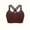 Brown, variant on High Impact Sport Bra for Women Wireless Mesh Underwear Sexy Criss-Cross Back Stretchy Athletic Outfies