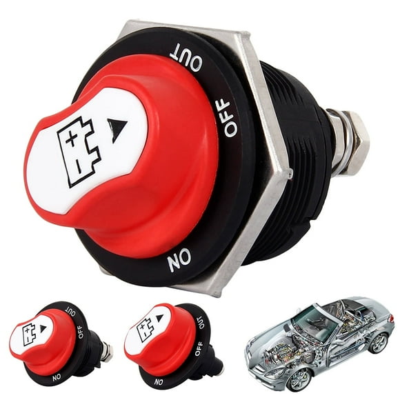 Battery Switch On Off Switch Button Battery Cut Off Switch Car Battery Kill Switch Accessories Battery Isolator Disconnect Switch