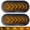 2x Amber Lens/Rubber Grommet, variant on 6" 45 LED Sequential Arrow Pointing Turn Trailer Tail Light Oval Semi Truck Park Signal Lights IP67, RV, DOT Certified Taillight Grommet + Plugs Kit - 2x Amber