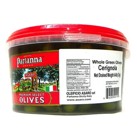 Partanna Premium Select Whole Cerignola Green Olives 70.4 oz