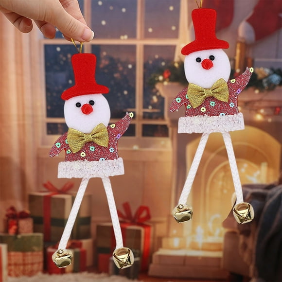 KTTECTOA Christmas Tree Pendant Ornaments Sequinshemp Cordage Leg Bells Small Pendant Christmas Holiday Decoration Clearance Christmas Decorations Canada Days Christmas Christmas