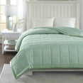 thumbnail image 4 of Madison Park Windom Full/Queen Microfiber Down Alternative Stain Resistant Blanket - Seafoam, 4 of 10
