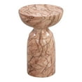thumbnail image 1 of TOV Furniture Rue 20"H Marble Concrete Stone Side Table in Sunset Orange, 1 of 6