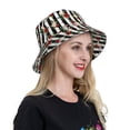 thumbnail image 6 of Cauagu Rose Flowers for Unisex Bucket Hat,Outdoor Summer Beach Fishing Sun Hat Hot Summer Reflective Bucket Hat Fun Outdoor Vacation Hat for Men and Women, 6 of 6