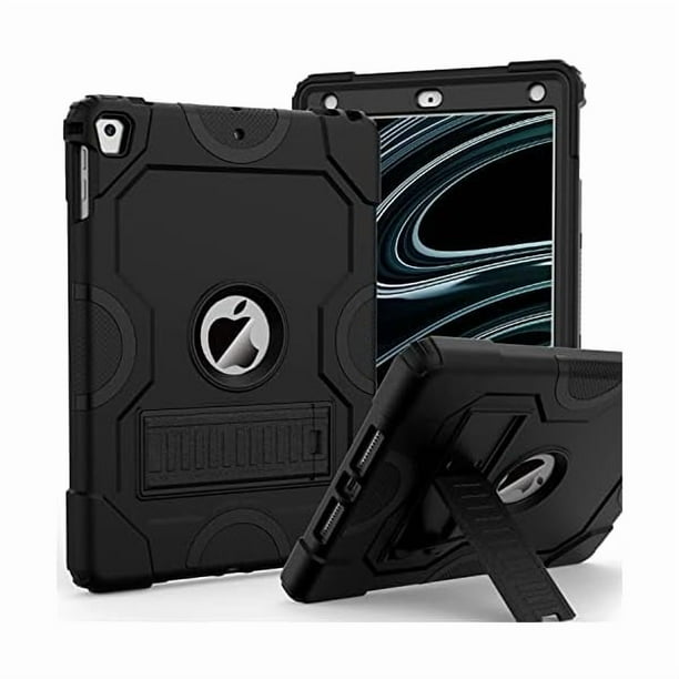 wonim11 Case for iPad 6th/5th Generation (9.7 Inch, 2018/2017 Model),iPad Air 2 & 1st, iPad Pro 9.7 2016,Heavy Duty Shockproof Rugged Protective Case, Black