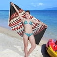 thumbnail image 7 of Baseball Stripes Beach Towel Soft Absorbent Quick Dry Sand Free Lightweight Polyester Camping Towels for Beach Travel Swim 31x71 in Wash cloth, 7 of 7