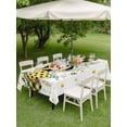 thumbnail image 5 of 54x80 Inch Outdoor Tablecloth with Umbrella Hole Zipper Rectangle Summer Bee Love Rectangular Tablecloths Outside Waterproof Daisy Floral Eucalyptus Leaves Rustic Patio Table Cover for Picnic Party, 5 of 8