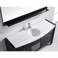 thumbnail image 4 of Ava 61" Single Bath Vanity in Espresso with White Engineered Stone Top and Round Sink with Matching Mirror, 4 of 4