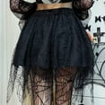 thumbnail image 2 of FEOYA Black Gothic Skirts High Waist Punk Skirt Women Plaid Pleated Mini Goth Skirt A-line Short Lace Skinny Steampunk Y2k Skirts Half Casual Summer, 2 of 6