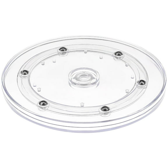 360 Degree Rotating Tray for Kitchen Storage Ball Bearing Turntable Acrylic Display Stand Multifunction Accessory