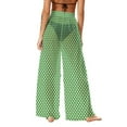 thumbnail image 6 of ICHUANYI Women's Summer Chiffon Lightweight Bathing Suit Cover Up Bohemian Style Printed Swim Beach Pants Wide Leg Swimsuit Coverup Pants, 6 of 7