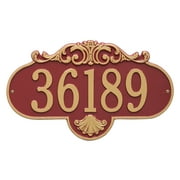 Personalized Rochelle 1-Line Grande Wall Plaque in Red/Gold