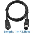 thumbnail image 2 of DIN 6 PIN Extension Cable, 6 PIN DIN Male to Female Plug AV Adapter Audio Socket for Digital Audio Devices, Black 4.5 ft., 2 of 5
