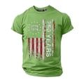 thumbnail image 4 of 250Th Anniversary Graphic Print Short Sleeve T Shirt Comfortable Casual Crew Neck Graphic Tees Men Green S, 4 of 4