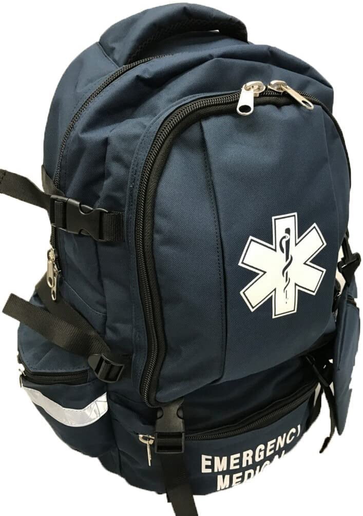 LINE2design First Aid Kit - EMS Emergency Professional Medical Backpack Kit - Navy