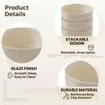 thumbnail image 4 of Set of 4 Ceramic Bowls, 4.5-inch Stackable Soup and Cereal Bowls, Microwave & Dishwasher Safe, Cream Yellow, 4 of 6