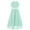 Mint Green, variant on TiaoBug Kids Girl Crossing Rhinestone Chiffon Dress Pageant Bridesmaid Elegant Dress Sleeveless Birthday Party Formal Gown Purple 12