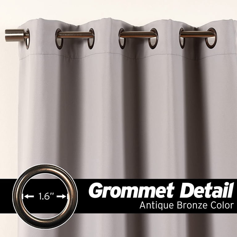 Extra Long Room Darkening Curtains - 52x204 Inch Grommet Drapes For High Ceilings