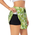 thumbnail image 3 of Lsque Kiwi Lemon Printed Women's Running Shorts with Liner Pockets,Elastic Quick Dry Workout Athletic Gym Yoga Shorts,Womens High Waist Shorts-XX-Large, 3 of 9